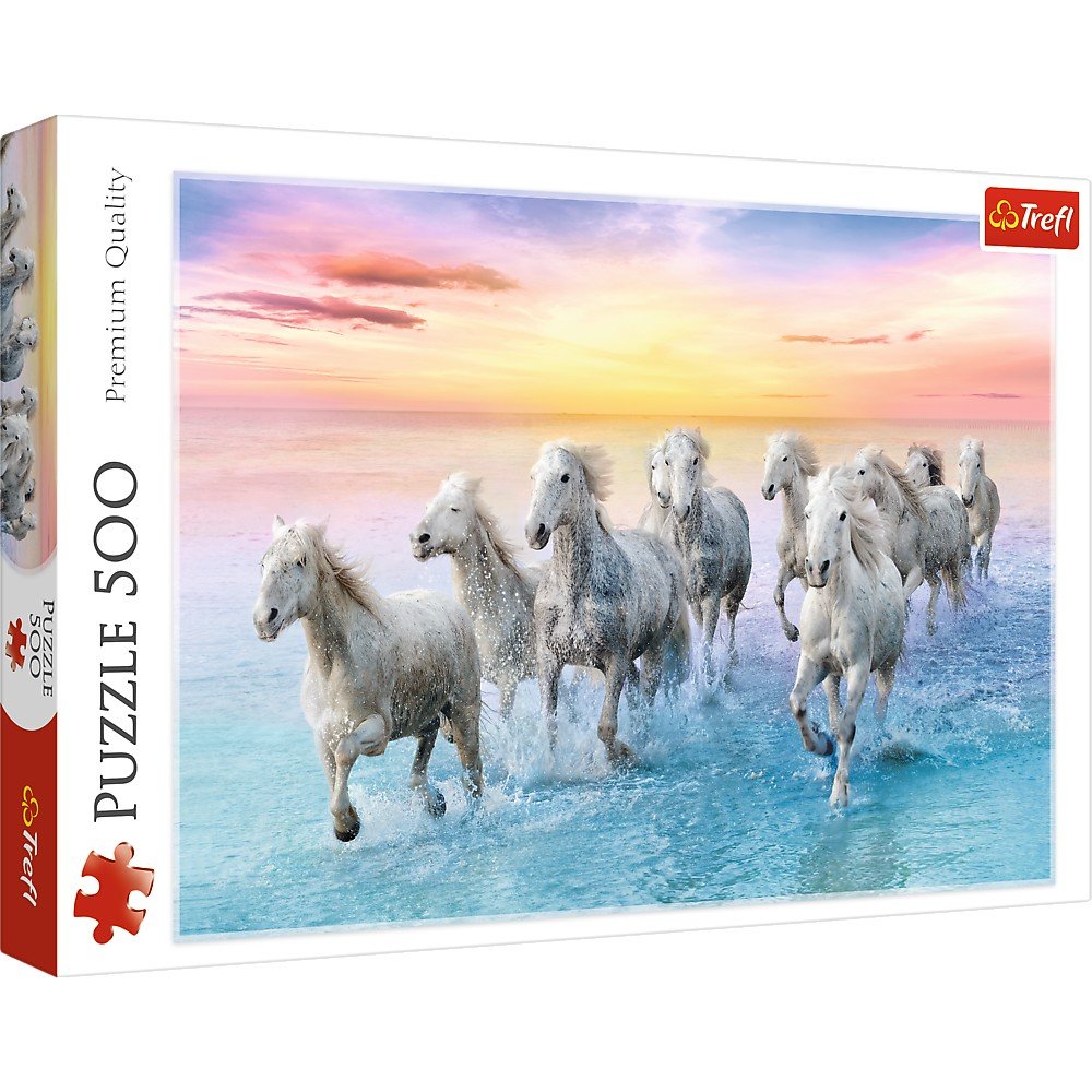 Trefl 500 Piece Jigsaw Puzzle, Galloping White Horses