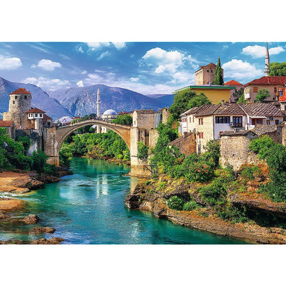 Trefl 500 Piece Jigsaw Puzzle, Old Bridge in Mostar, Bosnia and Herzegovina