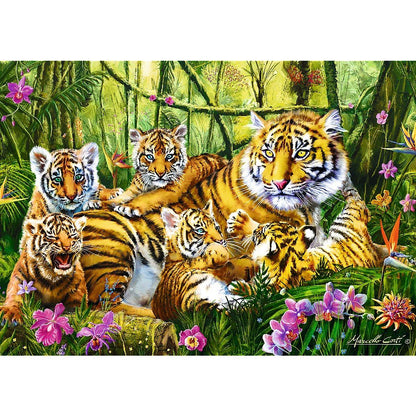 Trefl 500 Piece Jigsaw Puzzle, Family of Tigers