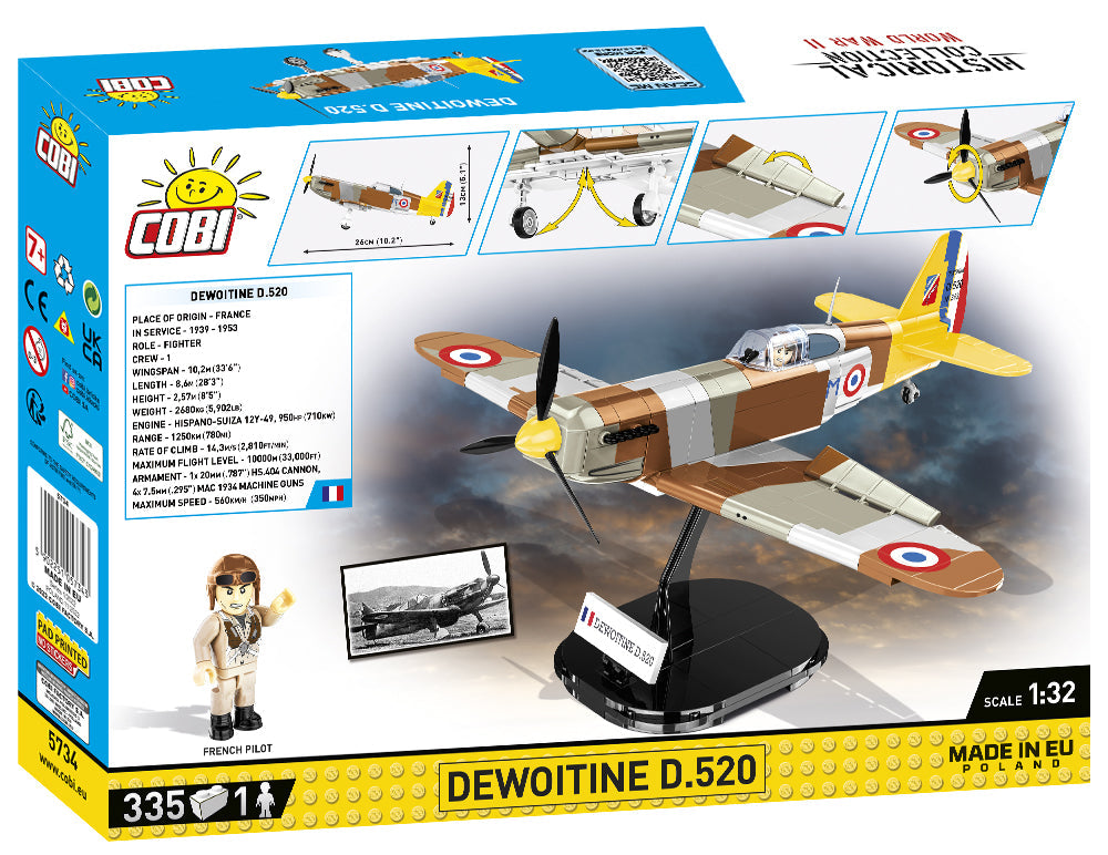 COBI Historical Collection World War II Dewoitine D.520 Plane