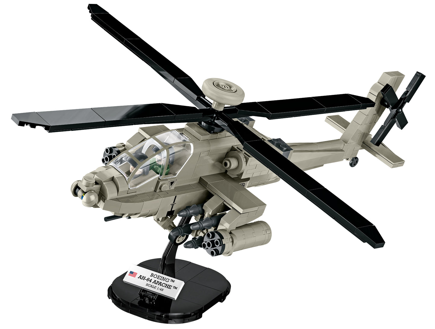 COBI Armed Forces AH-64 Apache Helicopter