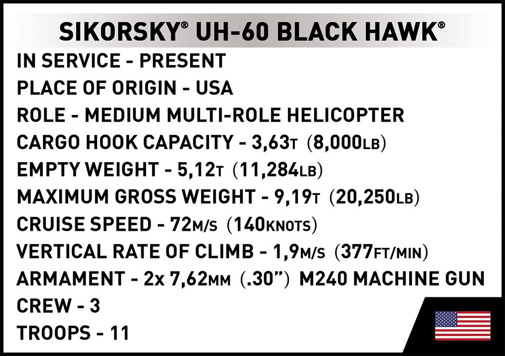 COBI Armed Forces SIKORSKY UH-60 BLACK HAWK