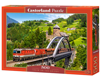 Castorland Train on the Bridge 500 Piece Jigsaw Puzzle