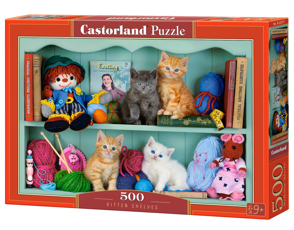 Castorland Kitten Shelves 500 Piece Jigsaw Puzzle