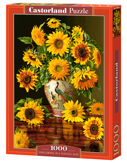 Castorland Sunflowers in a Peacock Vase 1000 Piece Jigsaw Puzzle