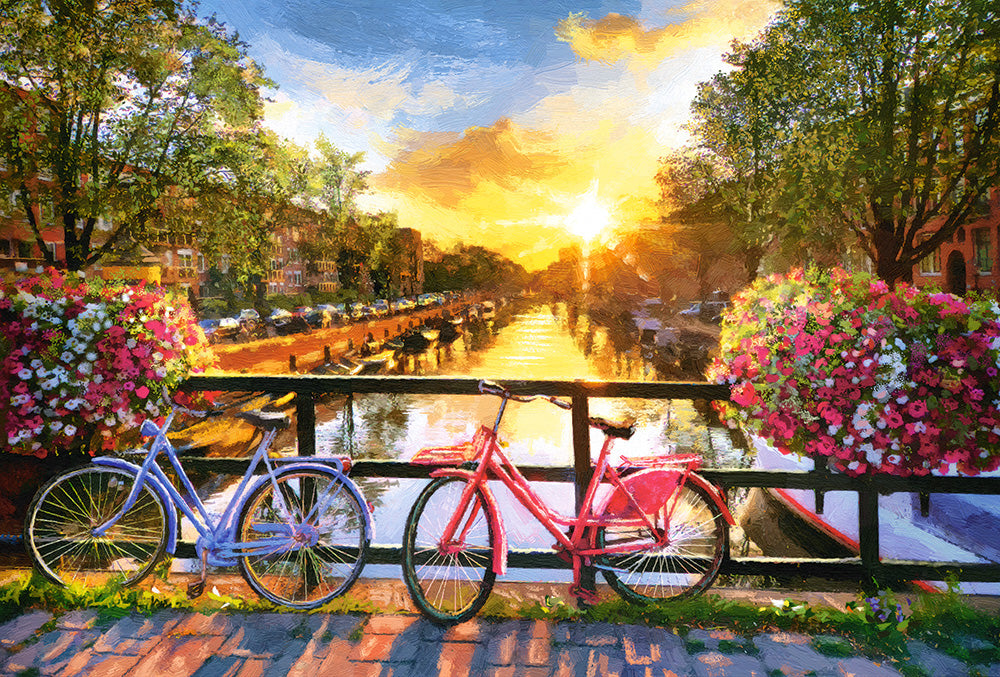 Castorland Picturesque Amsterdam with Bicycles 1000 Piece Jigsaw Puzzle