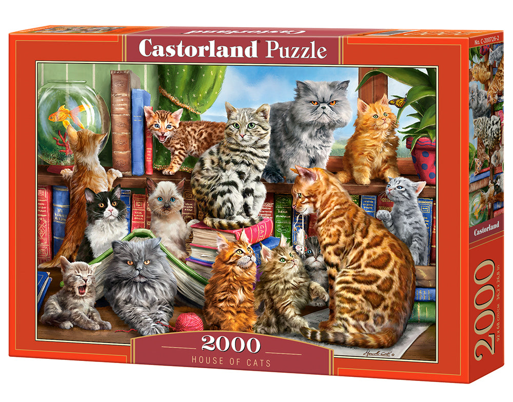 Castorland House of Cats 2000 Piece Jigsaw Puzzle