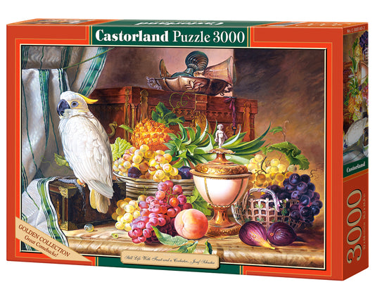 Castorland Still Life With Fruit and a Cockatoo, Josef Schuster 3000 Piece Jigsaw Puzzle