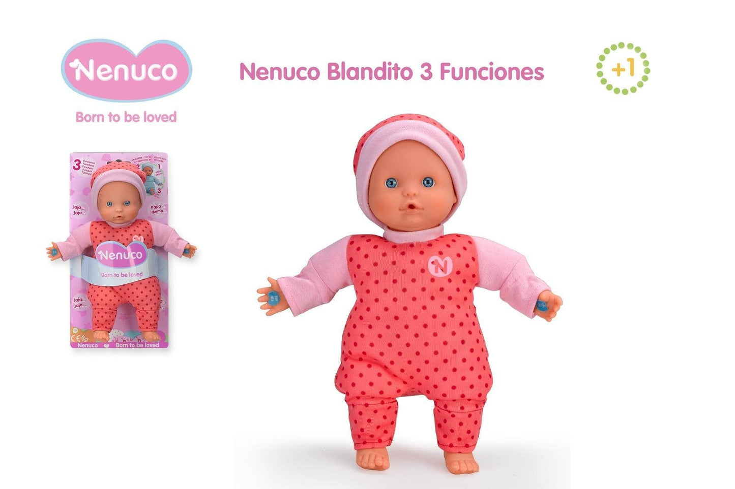 Nenuco Soft Baby Doll with 3 Real Life Functions