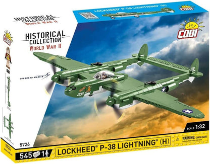 COBI Historical Collection: World War II Lockheed P-38 Lightning (H) Plane