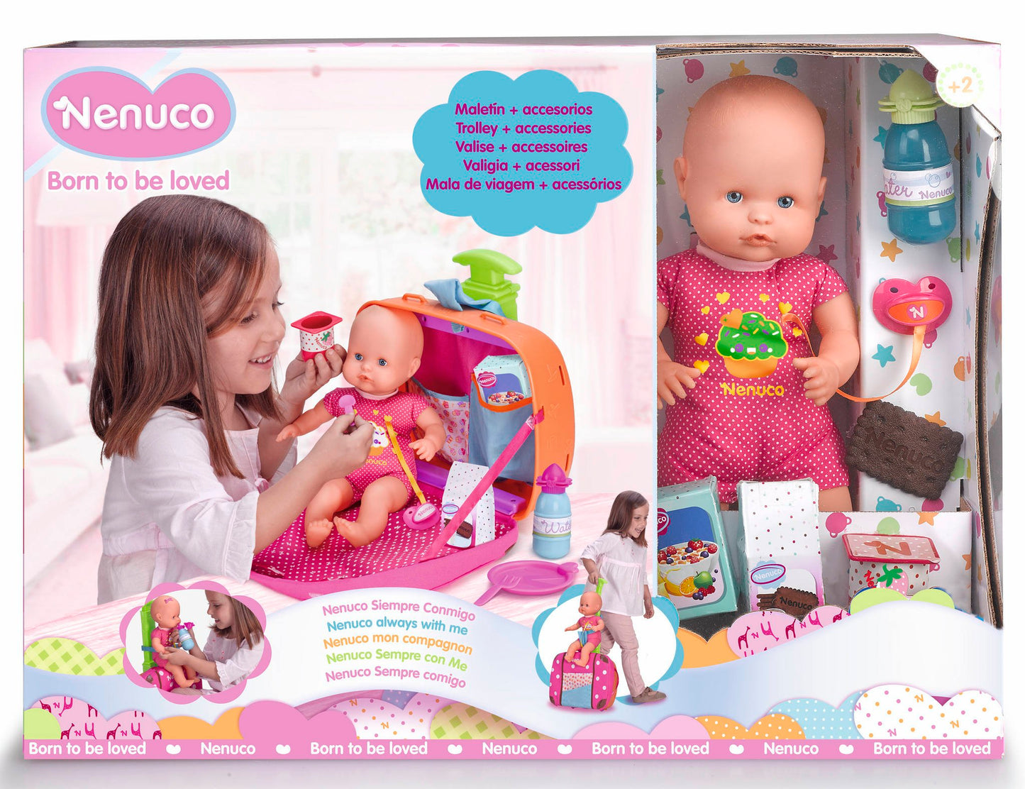 Nenuco Always with Me Baby Doll with Travel Bag Play Set