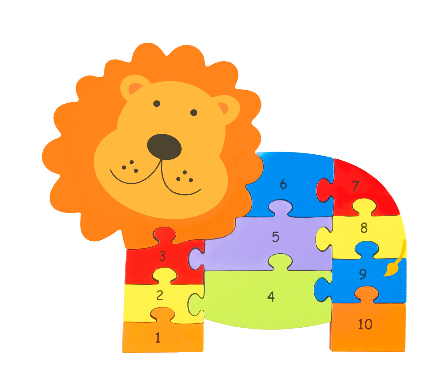 Orange Tree Toys Lion Number Puzzle