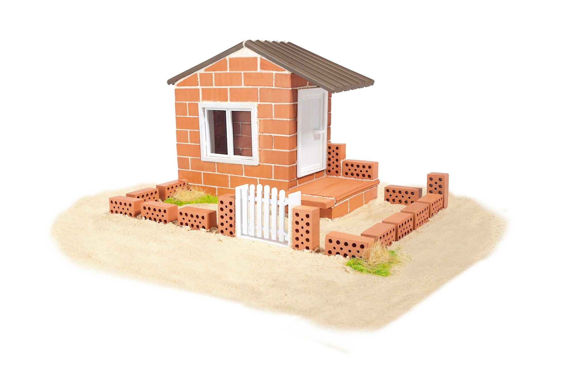 Teifoc Summer Cottage Brick Construction Set, 130 Building Blocks