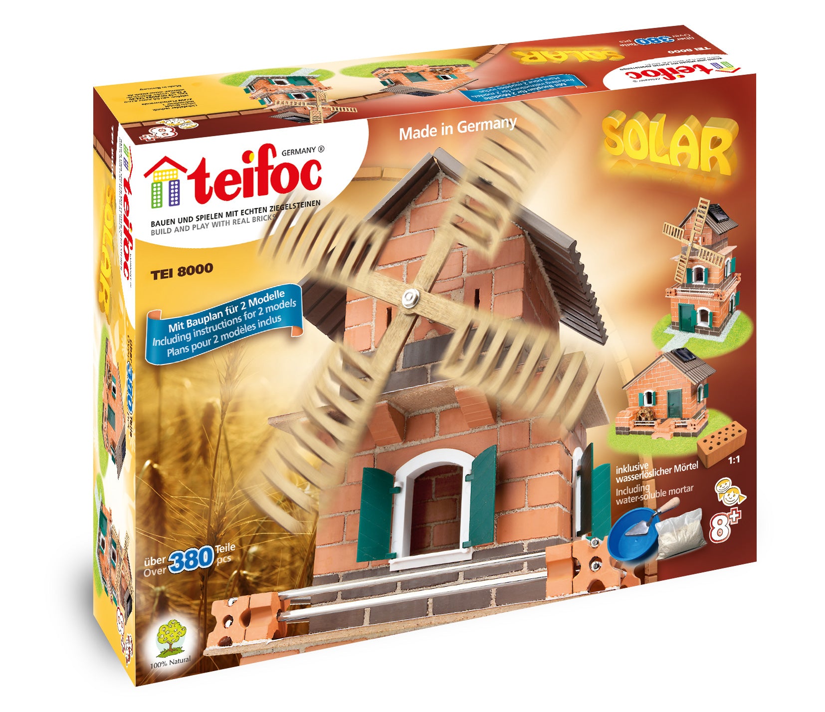 Teifoc Grande Building Blocks Villetta Di Campagna, 200+ Pezzi, Mattoni In Miniatura E Malta Zucchero, Dai 6 Anni