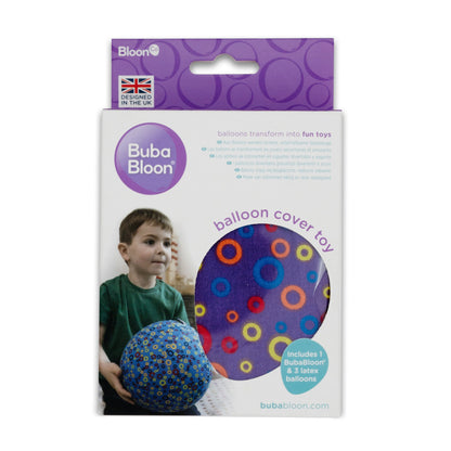 BubaBloon Circles Purple Cotton Balloon Cover Toy